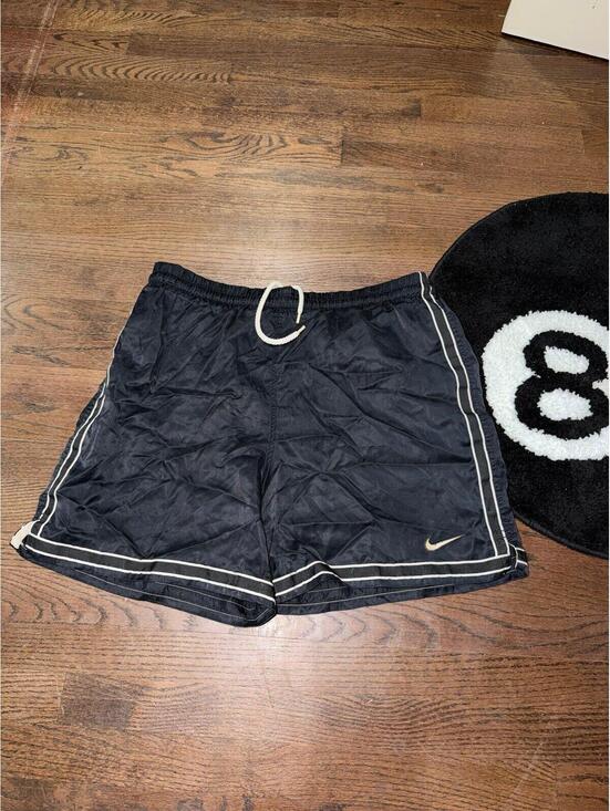 Nike Other - Nike Satin Dazzle Volley Shorts Grey Tag Mens LG Vintage Y2K 90s Lined
